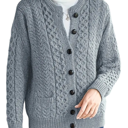 Weich gestrickte Strickjacke mit Knopfleiste